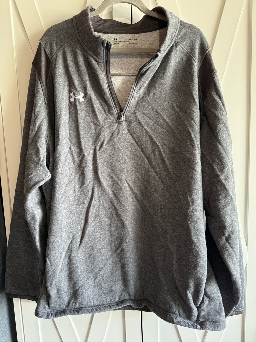 Under Armour Light Gray ColdGear Quarter-Zip Pullover